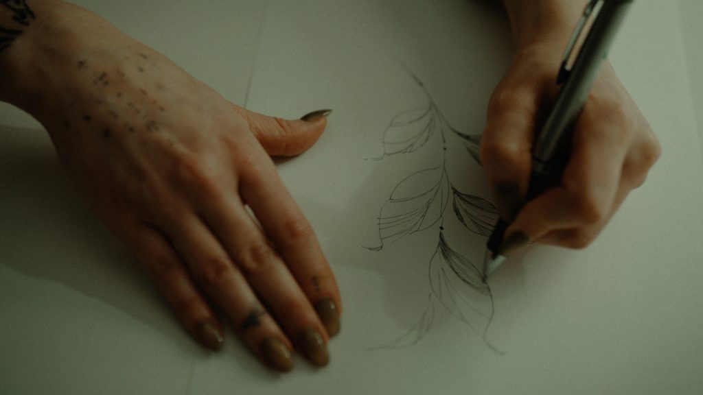 Woman drawing
