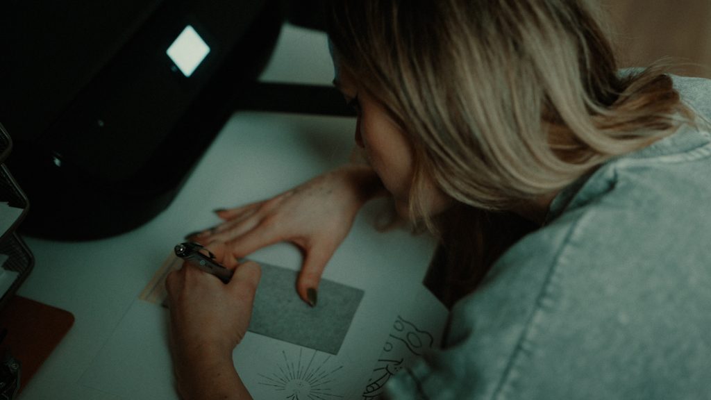 Woman drawing